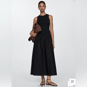 Mango Black Sleeveless Maxi Dress